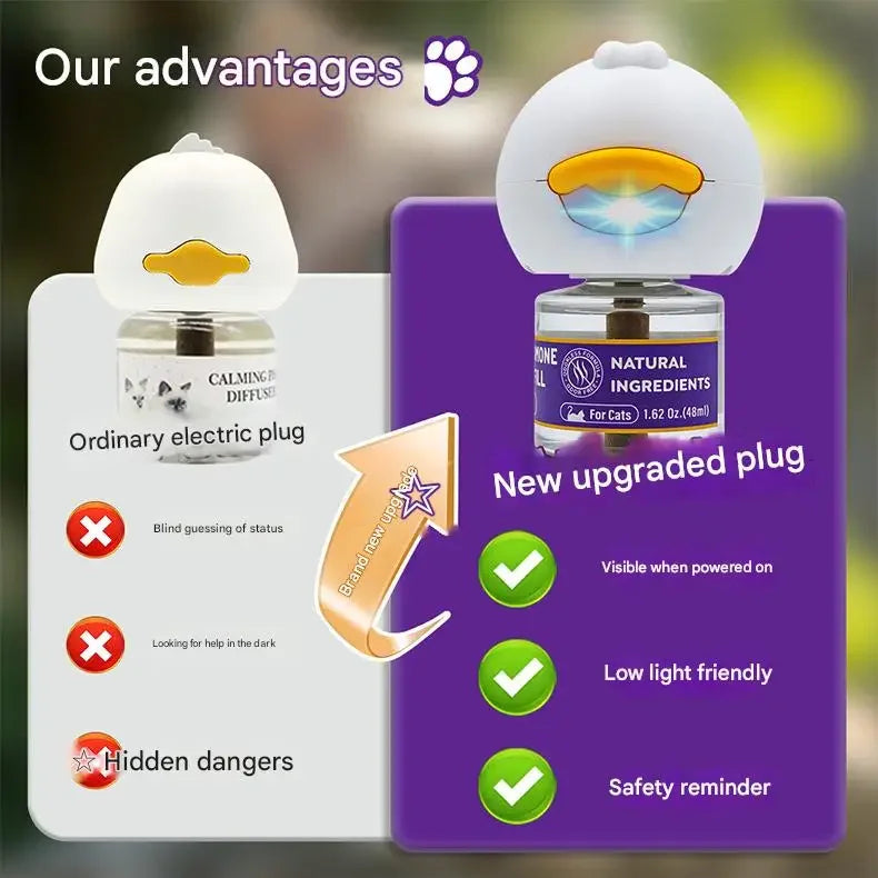 4-in-1 Pet Pheromone Diffuser for Cats andDogs | Electric Stress Relief & Calming Odorless Diffusion Set