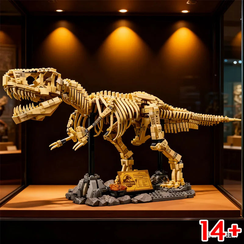 3145-Piece Dinosaur Fossil Building Blocks – T-Rex Skeleton Model DIY Set