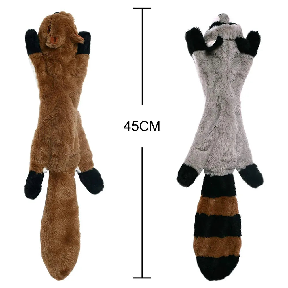 Stuffing-Free Squeaky Dog Toy – Funny Animal Plush Crinkle Toy for Durable Interactive Play