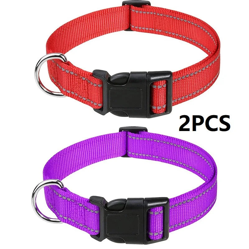 Decorative Choker Dog Collar for Small Puppies – Adjustable Nylon Pet Neck Collar