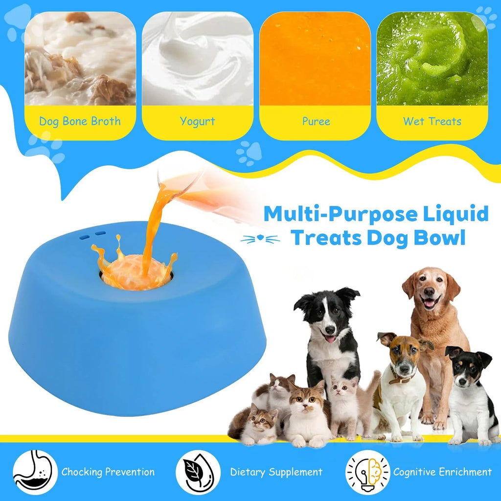 Pet Lick Bowl Slow Feeder – Non-Slip Silicone Mat for Dogs & Cats