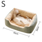 Soft Plush Pet Bed for Cats & Small Dogs – Cozy Warm Sleeping Cushion Basket House