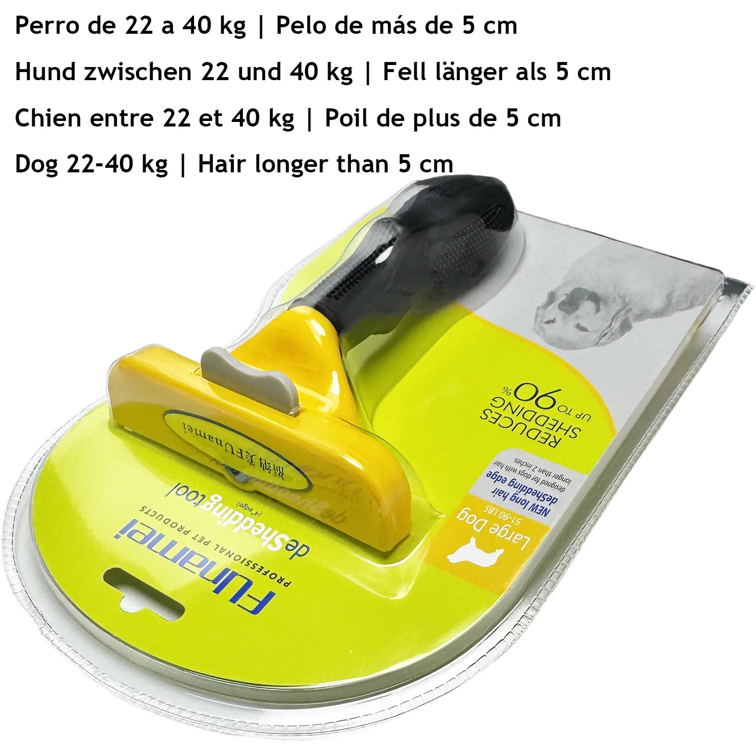 Dog & Cat Deshedding Grooming Brush | Undercoat Hair Remover Comb for Long & Short Hair