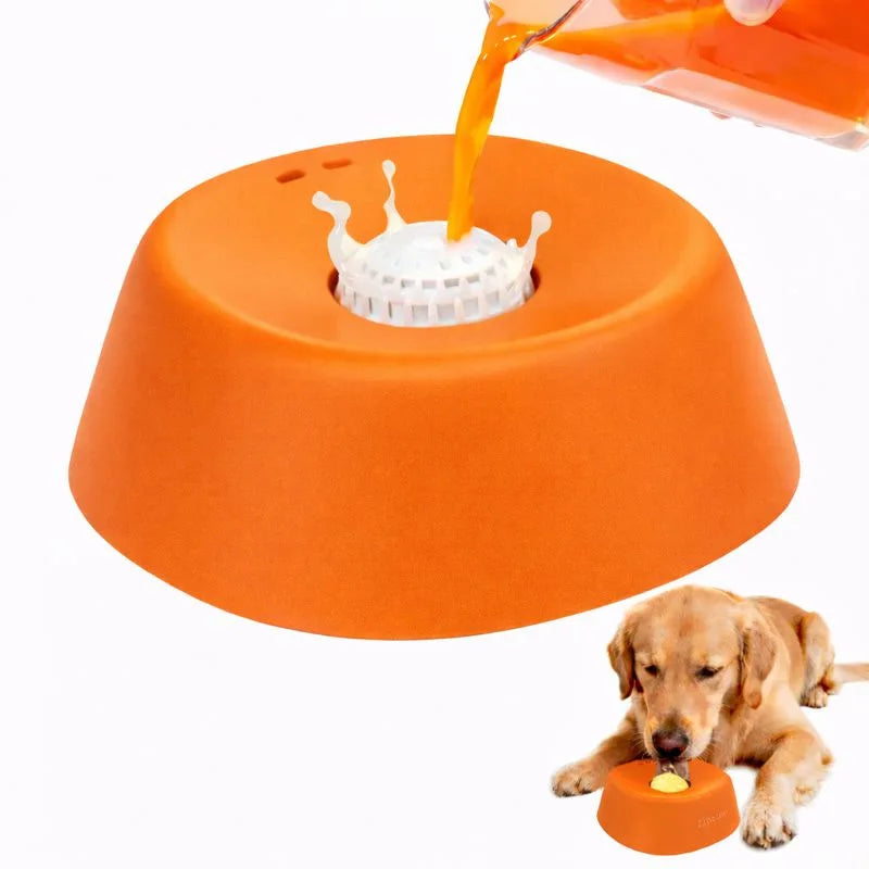 Slow Feeder Lick Bowl for Dogs – Spill-Resistant Lick Mat with Rolling Ball