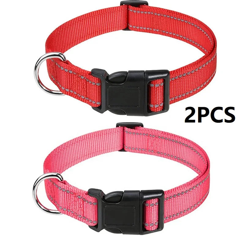 Decorative Choker Dog Collar for Small Puppies – Adjustable Nylon Pet Neck Collar