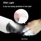 Electric Dog Nail Grinder – USB Rechargeable Pet Nail Clippers with LED Light, Quiet Pet Grooming Tool for Dogs & Cats