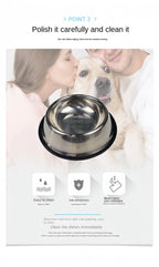 Stainless Steel Pet Bowl – Durable & Easy to Clean (6 Sizes)