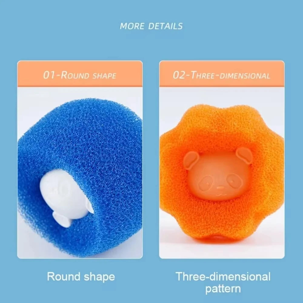 Reusable Pet Hair Remover Balls for Washing Machine – 5pcs Cat & Dog Fur Collector Laundry Tool