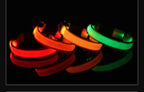 LED Nylon Dog Collar – Flashing Glow in the Dark Night Safety Collar for Dogs