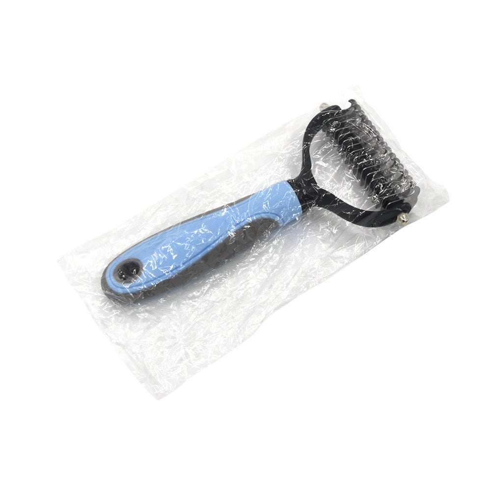 Professional Pet Deshedding Brush | Stainless Steel Dog & Cat Hair Remover Comb
