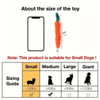 Carrot Shape Cotton Rope Dog Chew Toy for Small Medium Dogs and Cats – Bite Resistant Pet Knot Toy
