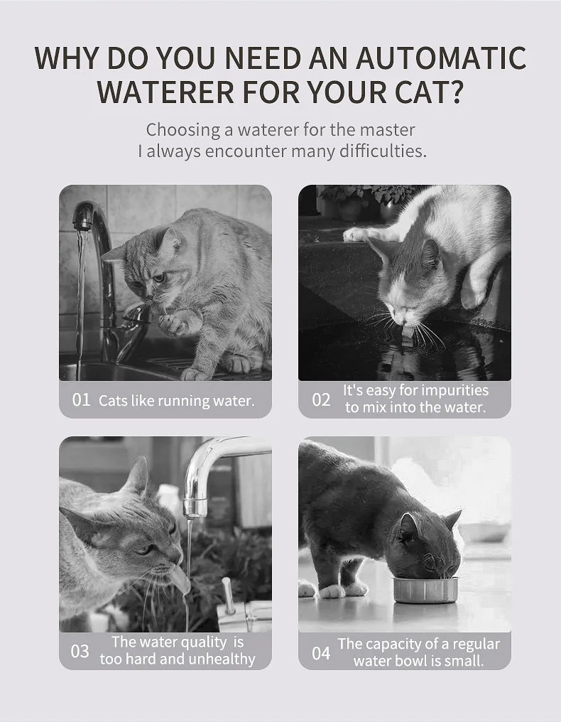 3L Automatic Cat Water Fountain – Silent Circulating Pet Drinking Dispenser with Filter