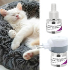 Cat Calming Pheromone Diffuser with Refill Liquids | Relaxing Stress Relief Aid for Indoor Cats EU/UK Plug