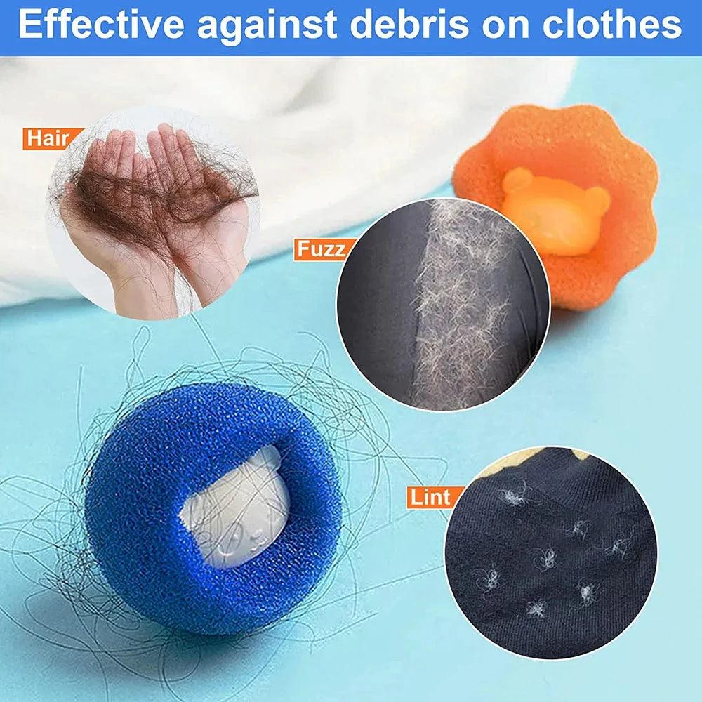 Reusable Pet Hair Remover Balls for Washing Machine – 5pcs Cat & Dog Fur Collector Laundry Tool