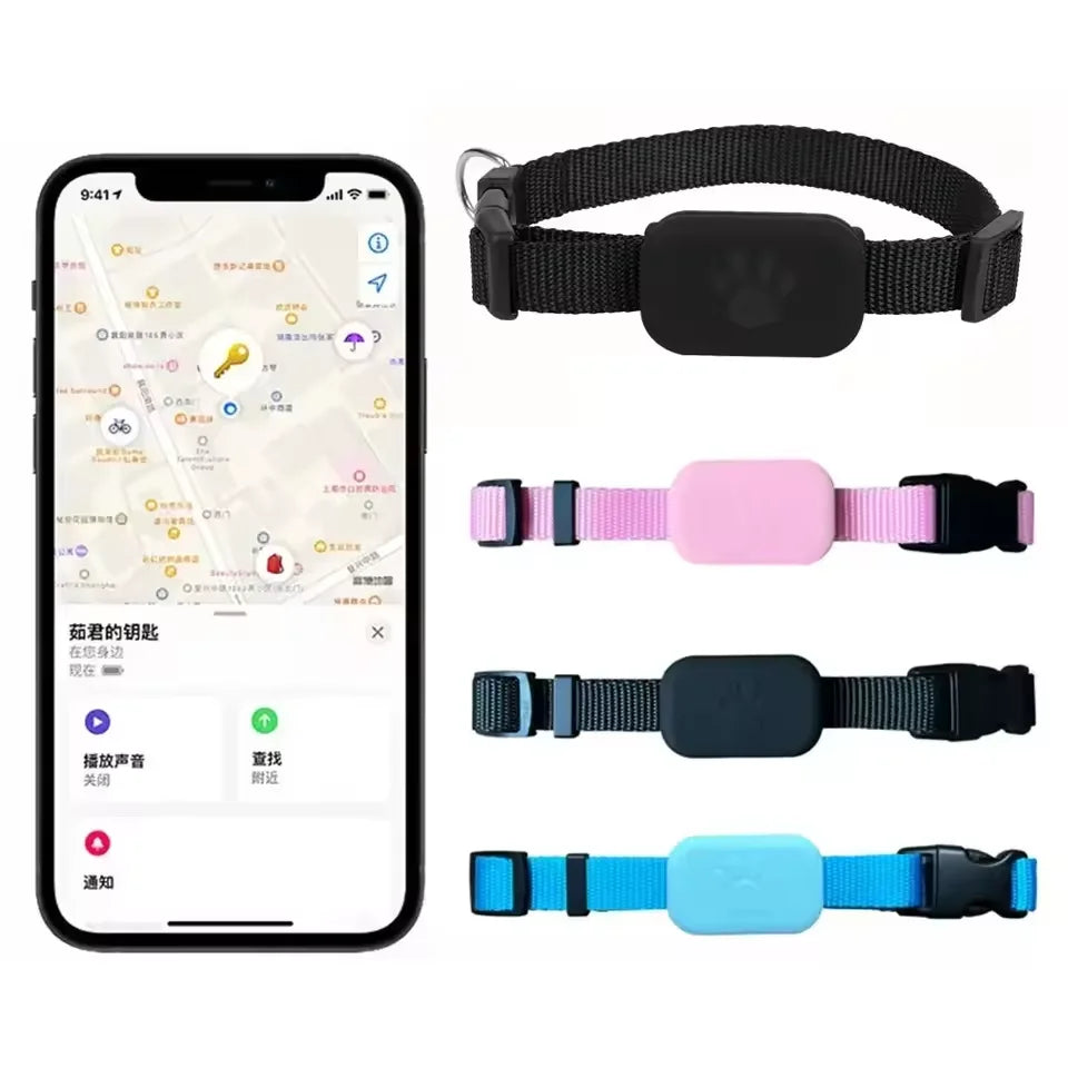 Waterproof GPS Pet Tracker for Dogs & Cats with Adjustable Collar – Real-Time Anti-Lost Smart Locator Device for iOS & Android