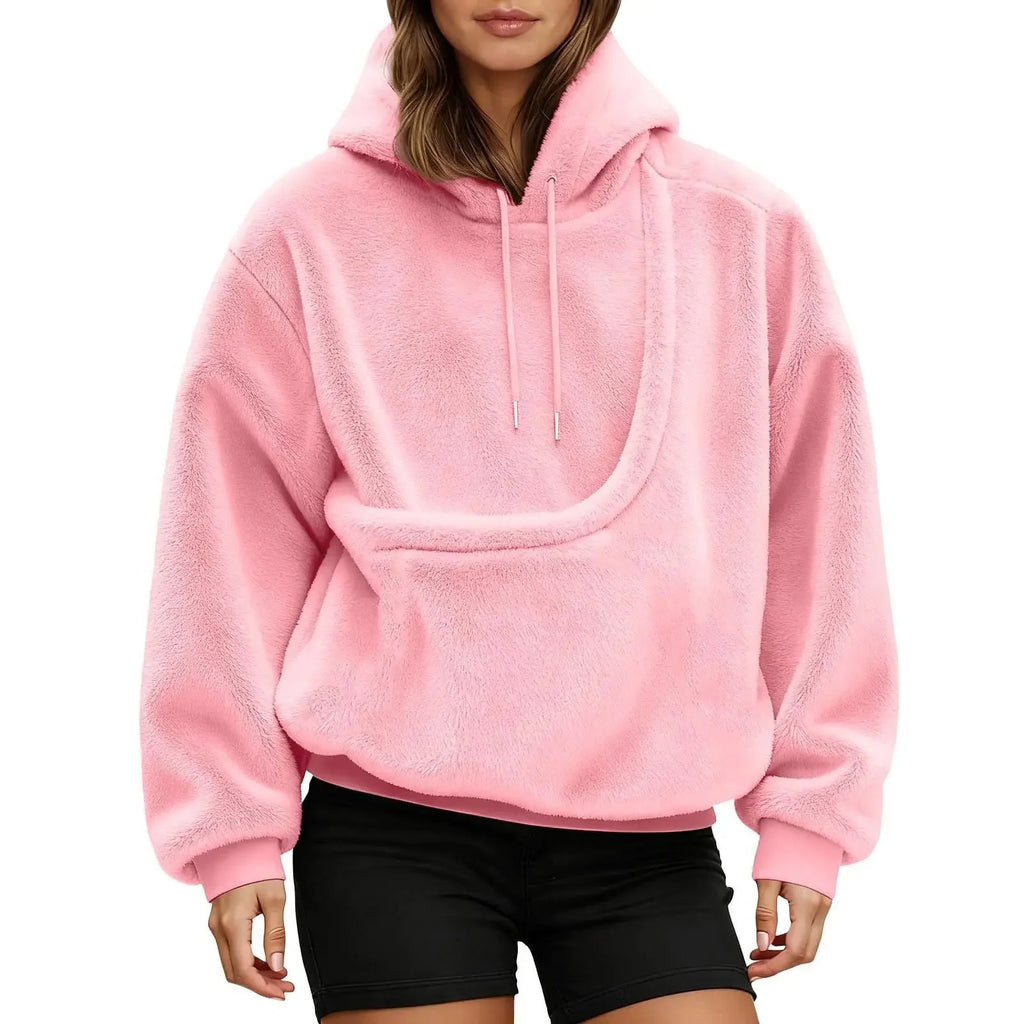 Unisex Pet Carrier Hoodie Cat Dog Bag Long Sleeve Sweatshirt Multiple Colors Plush Daily Wear Fashion Velvet  Winter Outwear