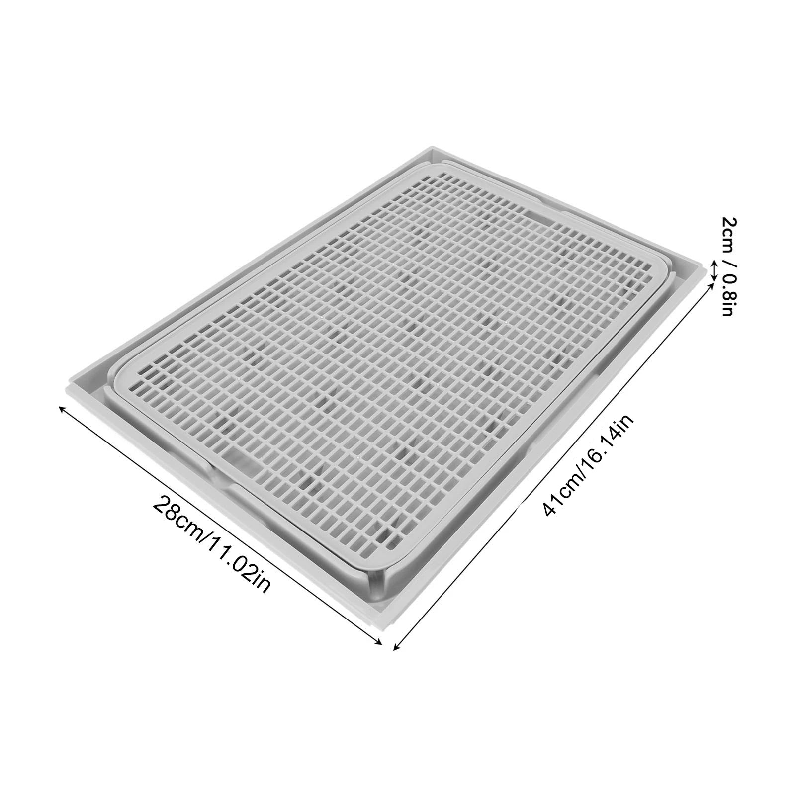 TOPINCN Double Layer Cat Litter Mat – Washable Anti-Slip Cat Litter Catcher Mat for Litter Box Floor Protection (41×28cm)