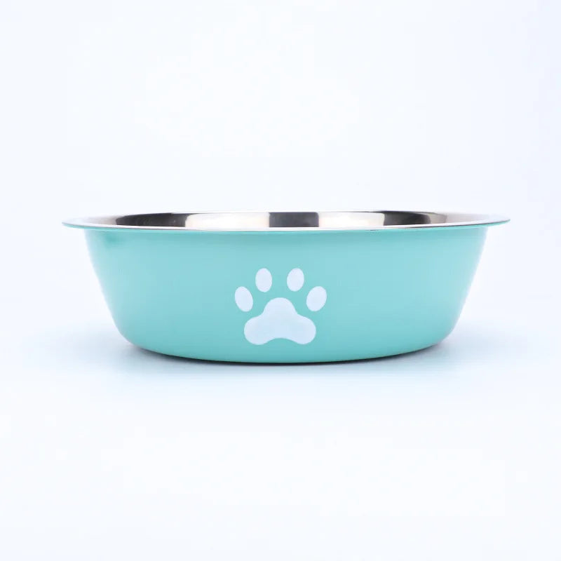 Stainless Steel Dog Bowl with Non-Slip Silicone Base – Food & Water Feeder