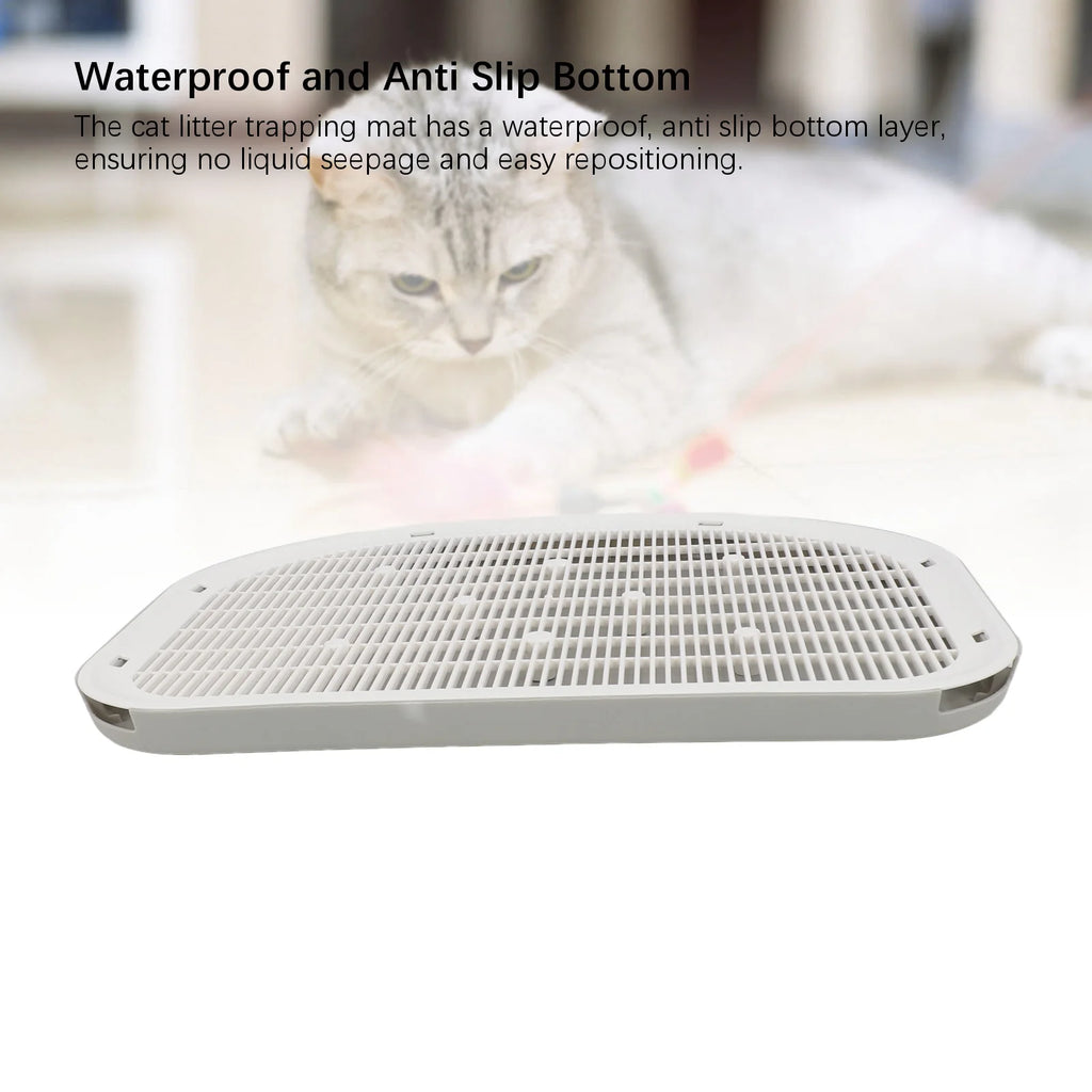 Waterproof Cat Litter Mat – Anti-Slip Litter Trapping and Catcher Mat for Cat Litter Boxes, Easy Clean Reusable Design