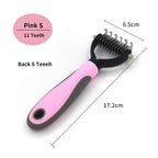 Professional Pet Deshedding Brush | Stainless Steel Dog & Cat Hair Remover Comb