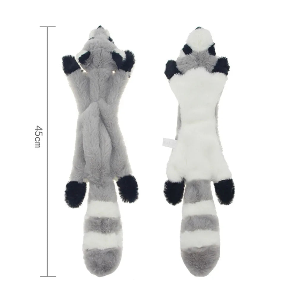 Stuffing-Free Squeaky Dog Toy – Funny Animal Plush Crinkle Toy for Durable Interactive Play