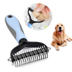 Professional Pet Deshedding Brush | Stainless Steel Dog & Cat Hair Remover Comb