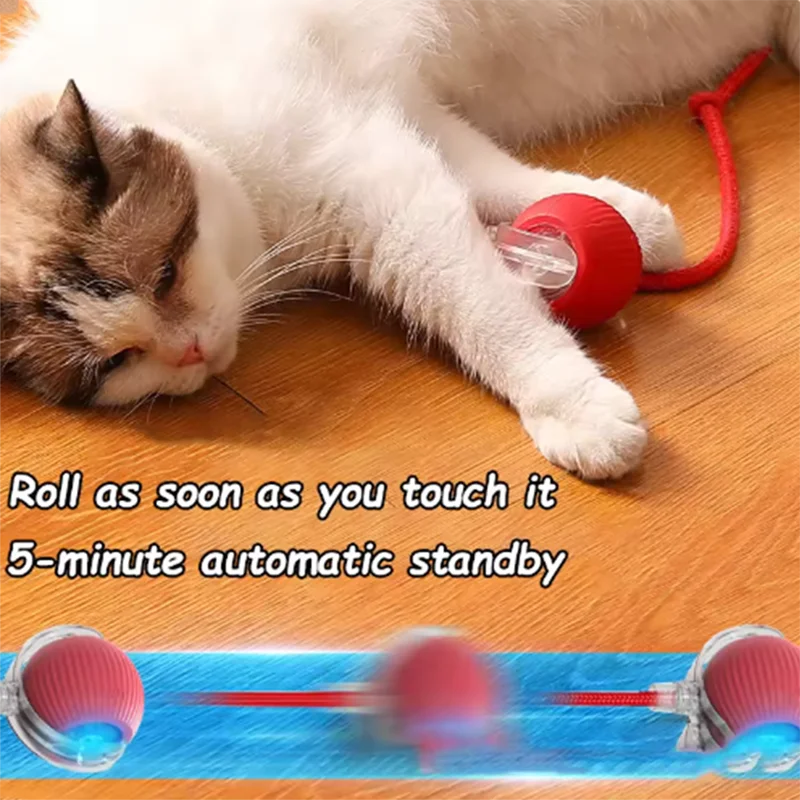 Interactive Dog and Cat Ball Toy with Rope – Durable Self Entertainment Jumping Pet Teaser Ball