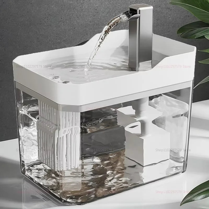 1.5L Automatic Cat Water Fountain – USB Pet Drinking Dispenser with Filter & Quiet Pump
