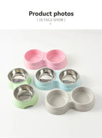 Double Stainless Steel Pet Bowls with Non-Slip Base (Food & Water)