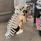 Realistic Dinosaur Skeleton Costume Set – Plush Headgear & Dress-Up Accessory