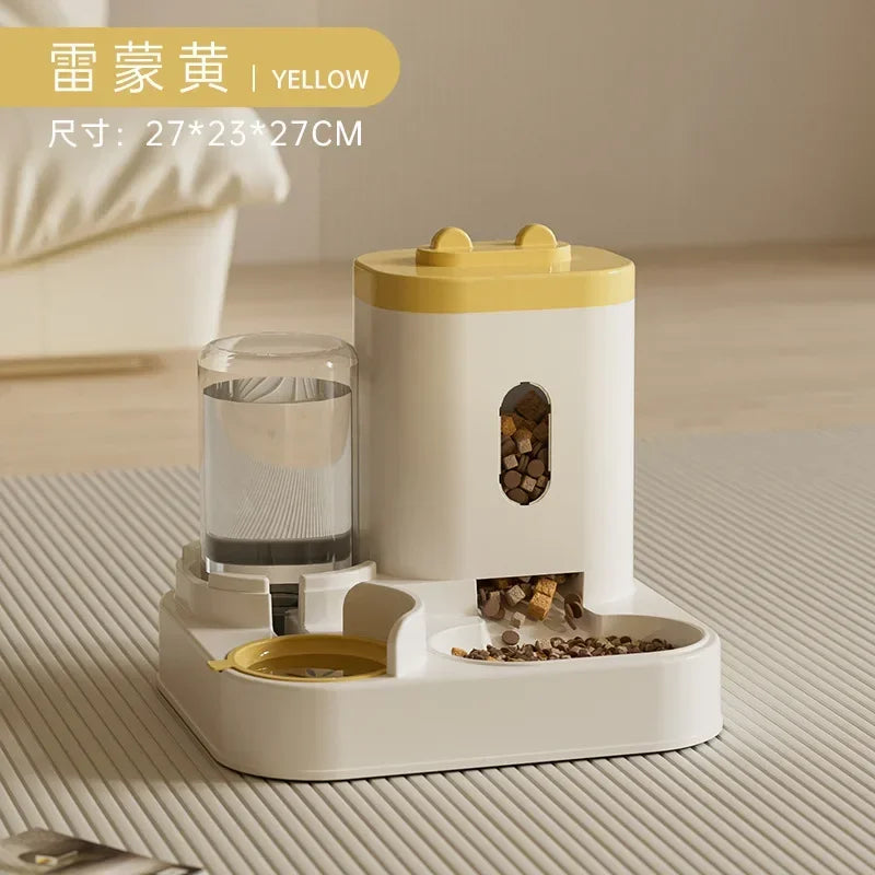 Automatic Dog & Cat Feeder with Water Dispenser – Large Capacity Food Storage Bowl