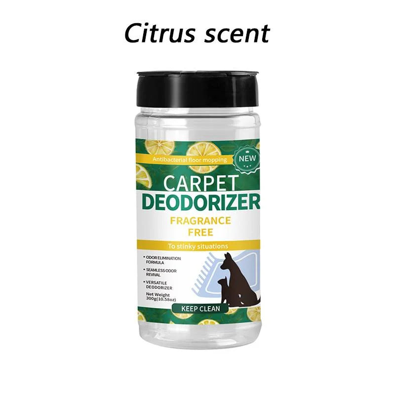 Carpet Deodorizing Powder – Powerful Pet Odor Eliminator & Lemon Carpet Freshener for Rugs, Sofas & Mattresses