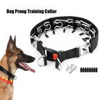 Dog Training Prong Collar with Quick Release Buckle and Nylon Cover | Adjustable Stainless Steel Pinch Collar for Small Medium Large Dogs