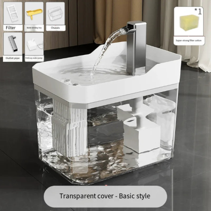 1.5L Automatic Cat Water Fountain – USB Pet Drinking Dispenser with Filter & Quiet Pump