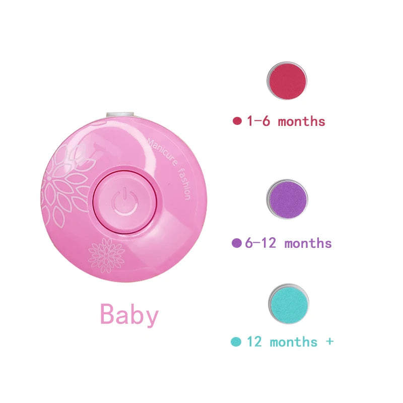 Electric Baby Nail Trimmer – Safe Infant Nail Polisher for Newborns (0–12 Months) Baby Nail Care Kit