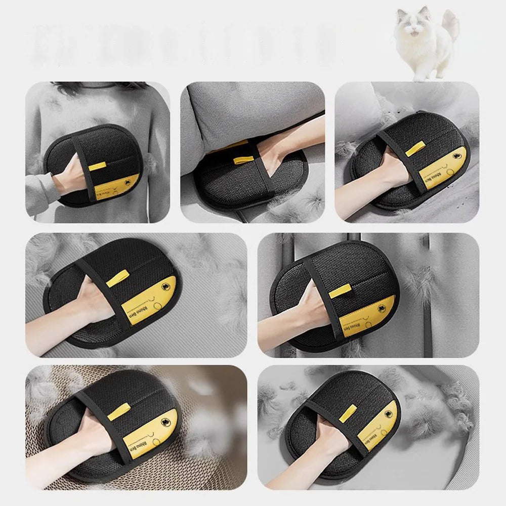 Pet Grooming Gloves – Easy Hair Remover for Dogs & Cats