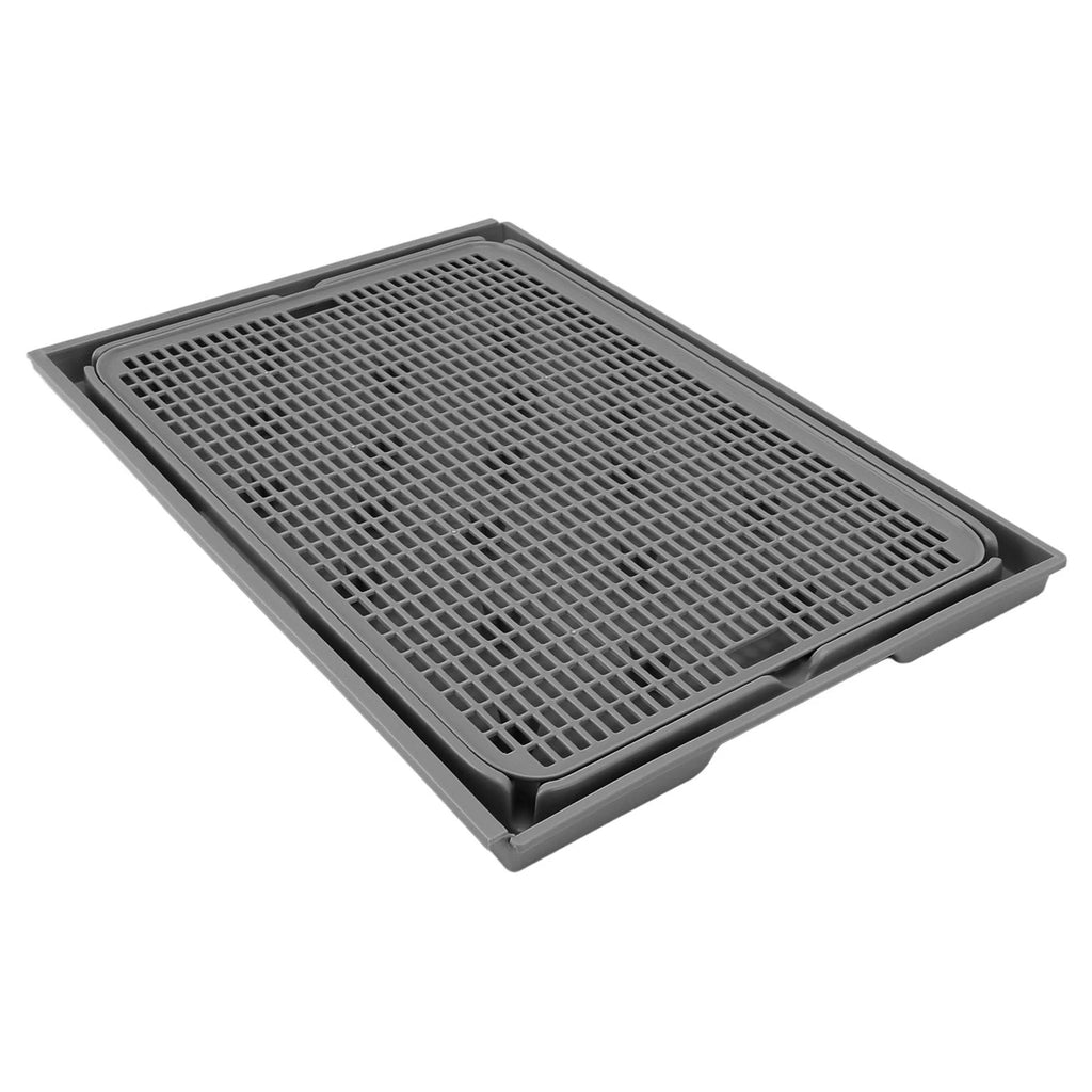 TOPINCN Double Layer Cat Litter Mat – Washable Anti-Slip Cat Litter Catcher Mat for Litter Box Floor Protection (41×28cm)