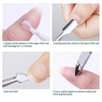 Nailpop Stainless Steel Cuticle Pusher Tool – Professional Nail Cleaner for Manicure & Pedicure, Nail Care & Dead Skin Remover Kit (NT-001-C)