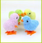 Wind Up Chicken Cat Toy Interactive Jumping Walking Plush Toy for Cats