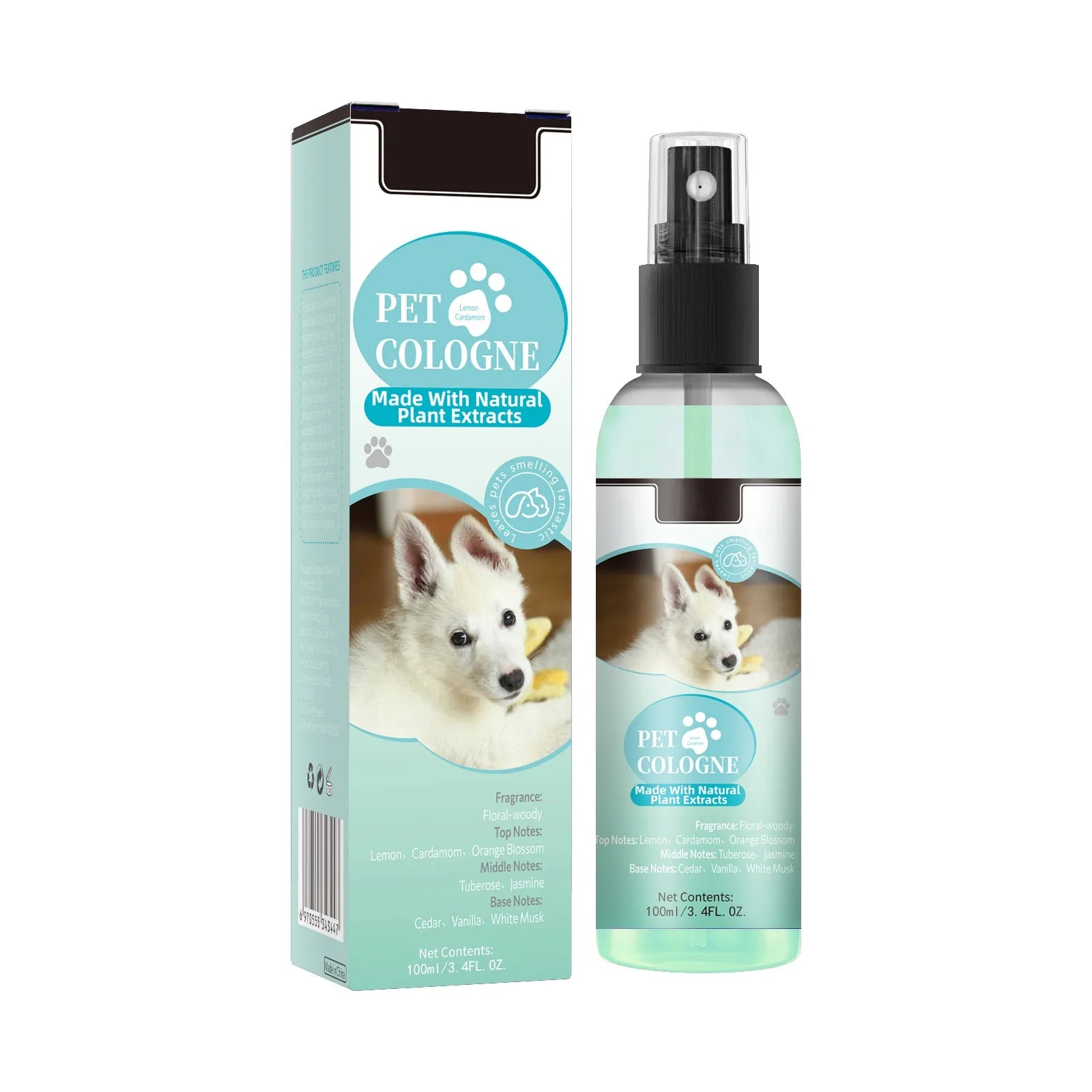 Pet Odor Eliminator Spray for Dogs and Cats – Long Lasting Deodorizing Perfume & Coat Freshener 100ml