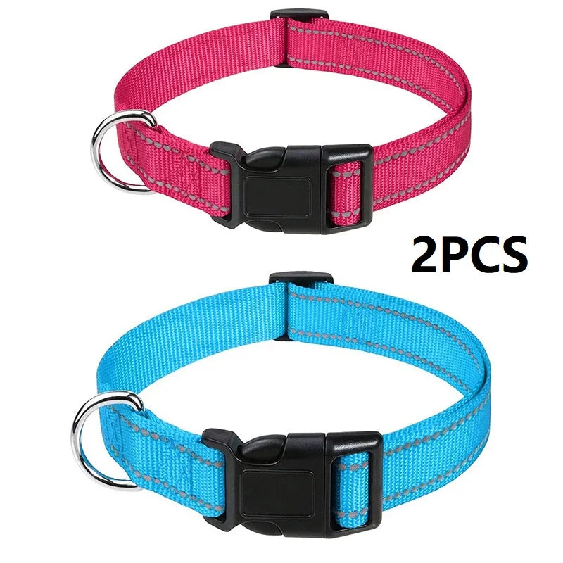 Decorative Choker Dog Collar for Small Puppies – Adjustable Nylon Pet Neck Collar