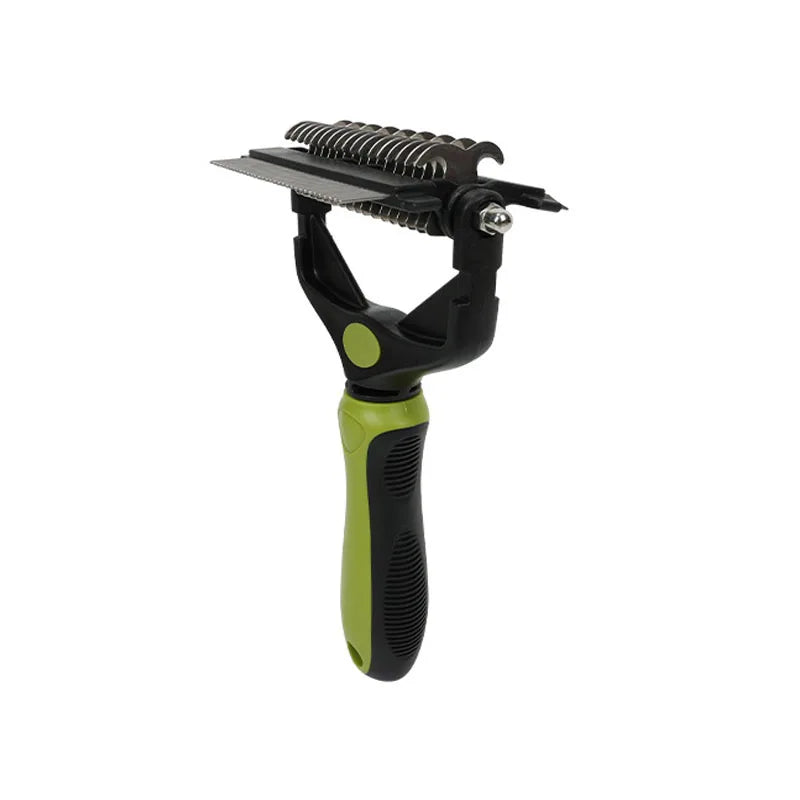 3-in-1 Pet Deshedding Brush | Dog & Cat Hair Remover, Knot Cutter & Grooming Comb