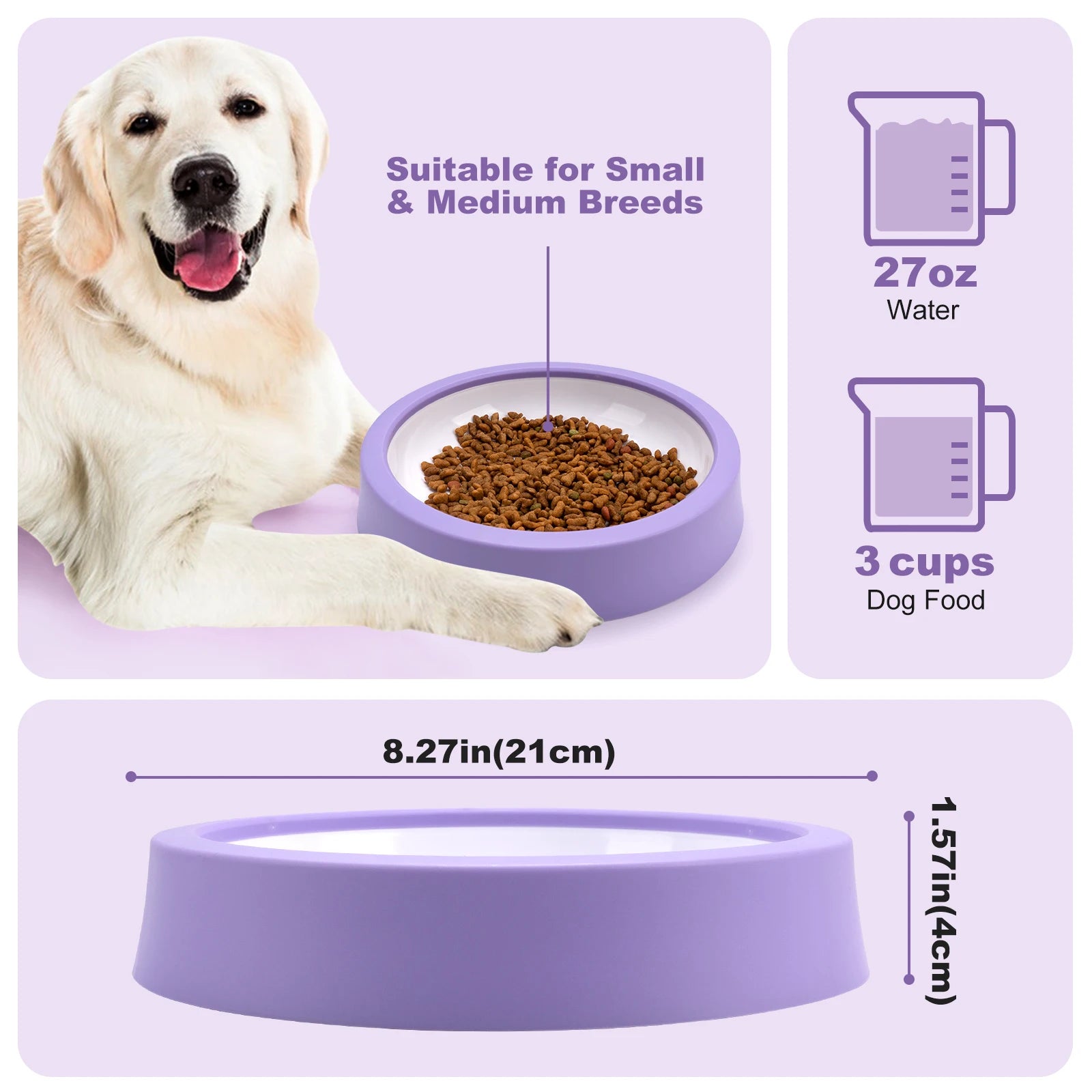 Slow Feeder Dog Bowl – Anti-Gulp Maze Design for Small, Medium & Large Dogs