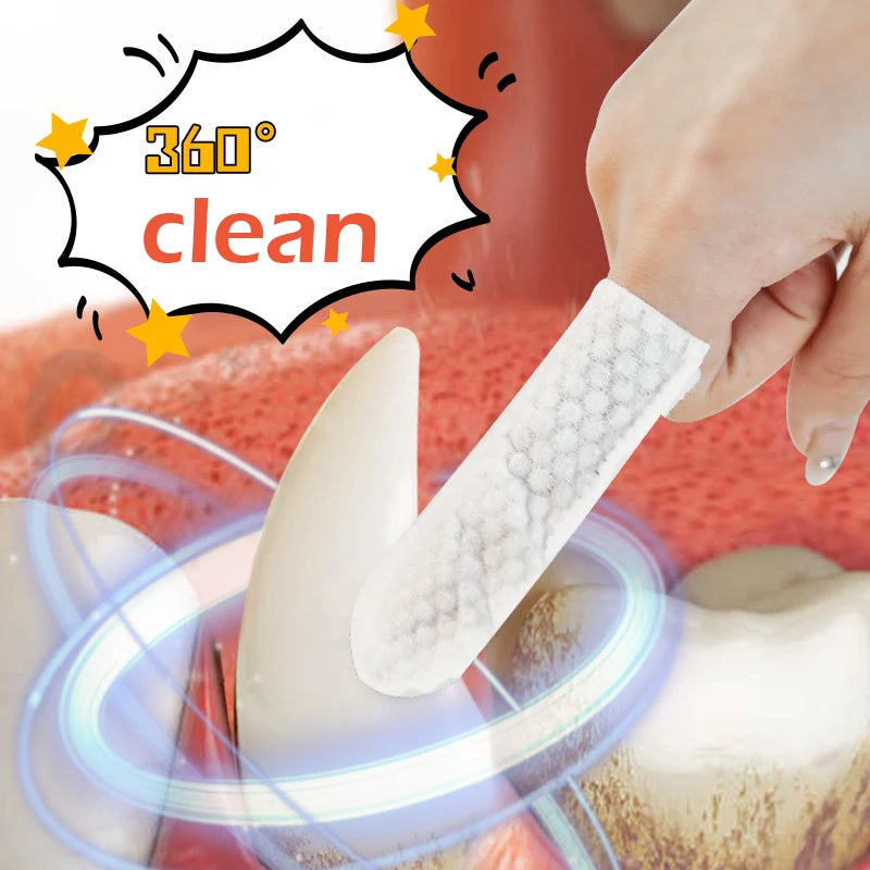 Disposable Pet Finger Toothbrush Wipes for Dogs cat Cats | Oral Teeth Cleaning Finger Covers