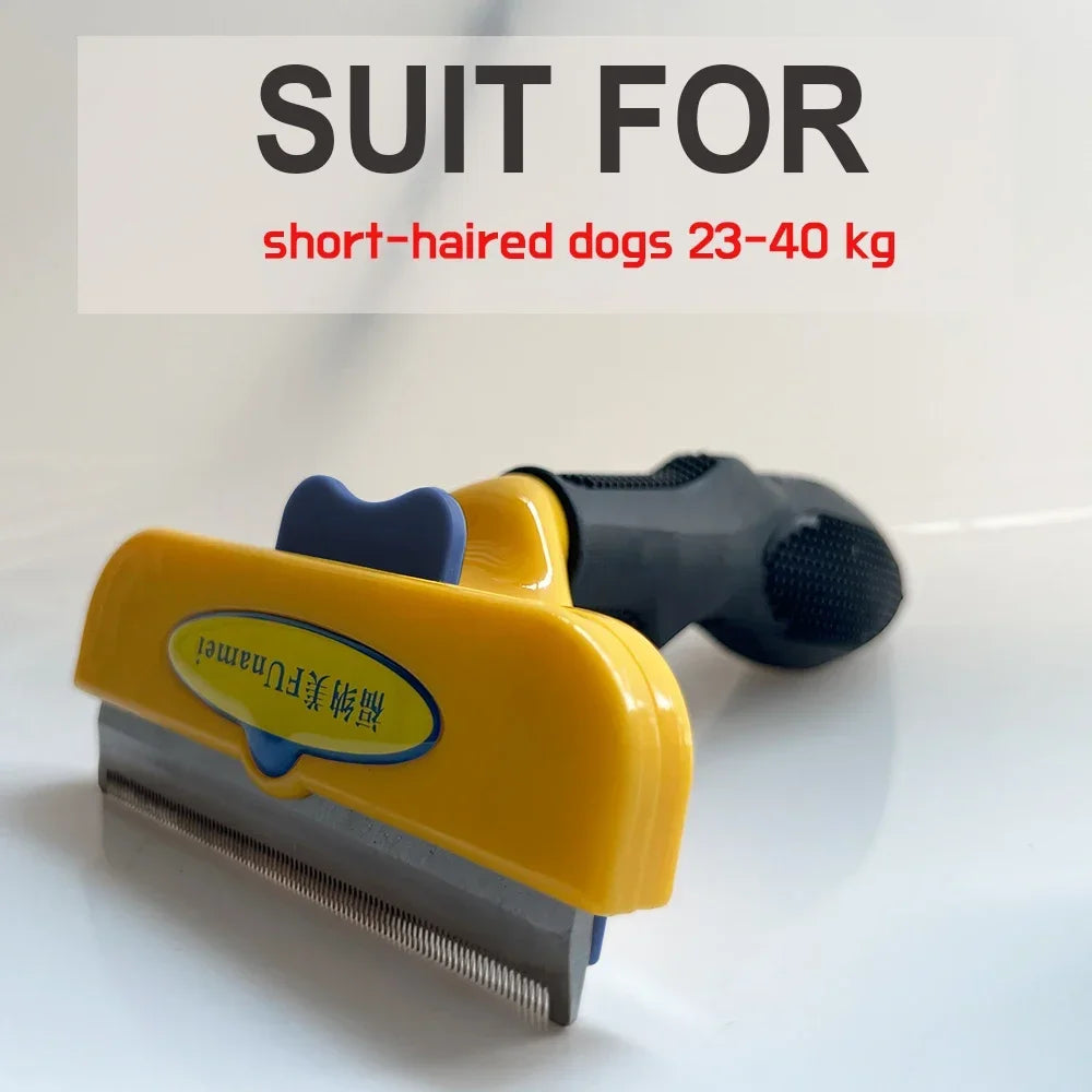 Dog & Cat Deshedding Grooming Brush | Undercoat Hair Remover Comb for Long & Short Hair
