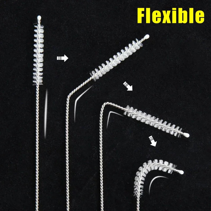 Reusable Straw Cleaning Brush Kit – Nylon Tube & Bottle Cleaner Set for Straws, Bottles & Cups