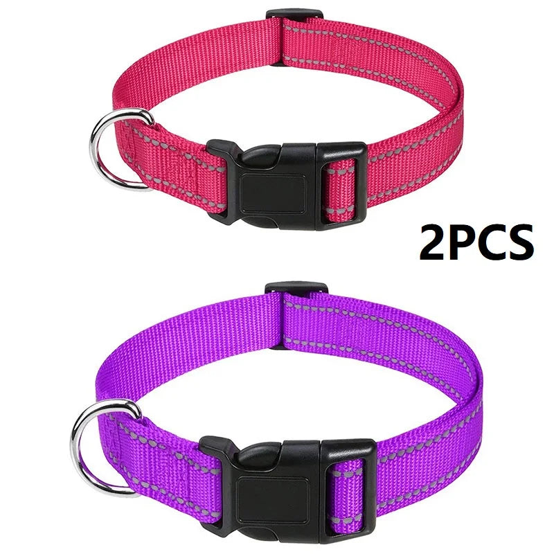 Decorative Choker Dog Collar for Small Puppies – Adjustable Nylon Pet Neck Collar