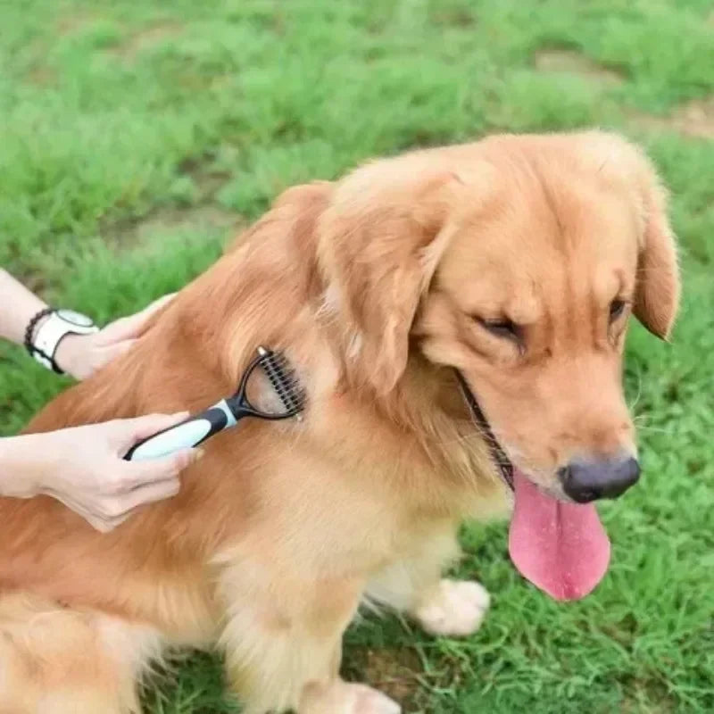 All-in-One Pet Deshedding Brush | Dog & Cat Grooming Tool for Hair Removal & Dematting