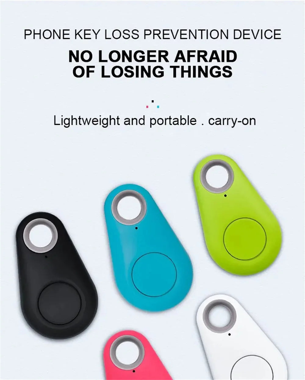 GPS Tracker Mini Smart Anti-Lost Bluetooth Finder for Pets Kids Bags Keys Wallet | Wireless Locator and Selfie Remote