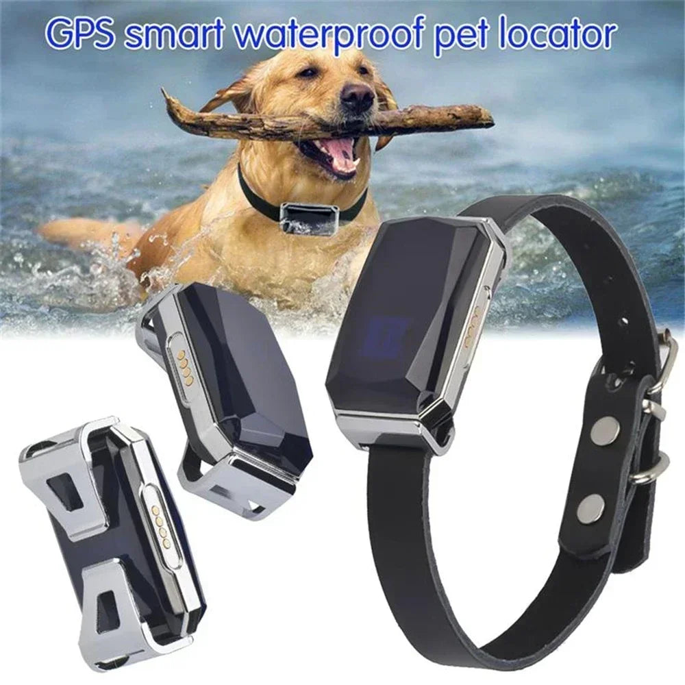 Smart GPS Pet Tracker Collar for Dogs and Cats – Waterproof Real-Time Location Device